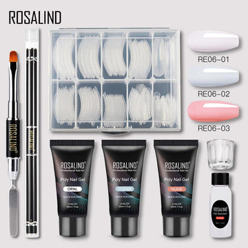 30ML Trendy Easy DIY Nude Vernis Clear Opal Poly Nail Gel Kits.